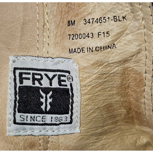 Frye Anna Gore Women's Black Leather Ankle Boots Buckle Detail Sze 8M 311 - Picture 8 of 16